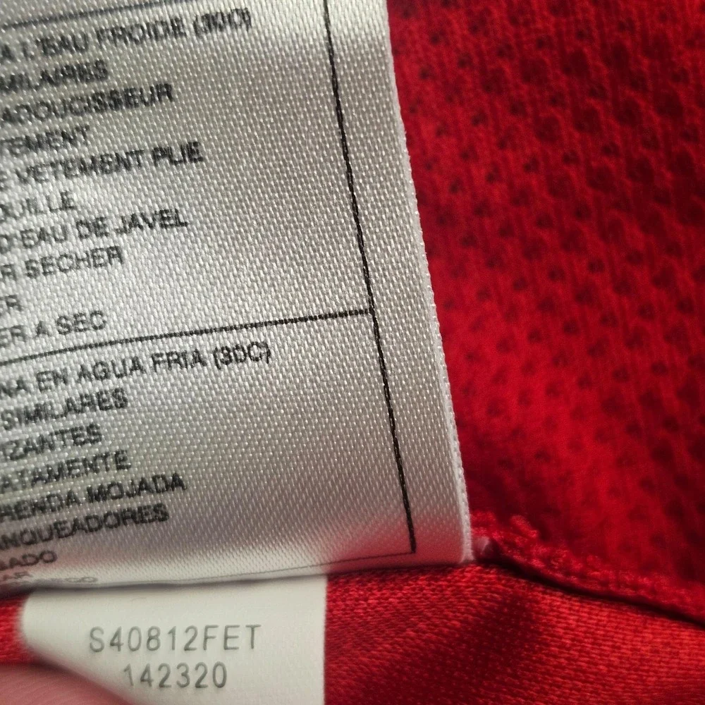 Nike Dri Fit Mens 2XL Polo Shirt Red 1/4 Zip Tennis Short Sleeve Performance